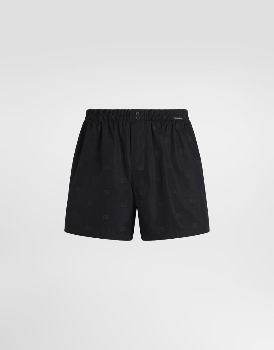 Logo-print poplin boxer shorts