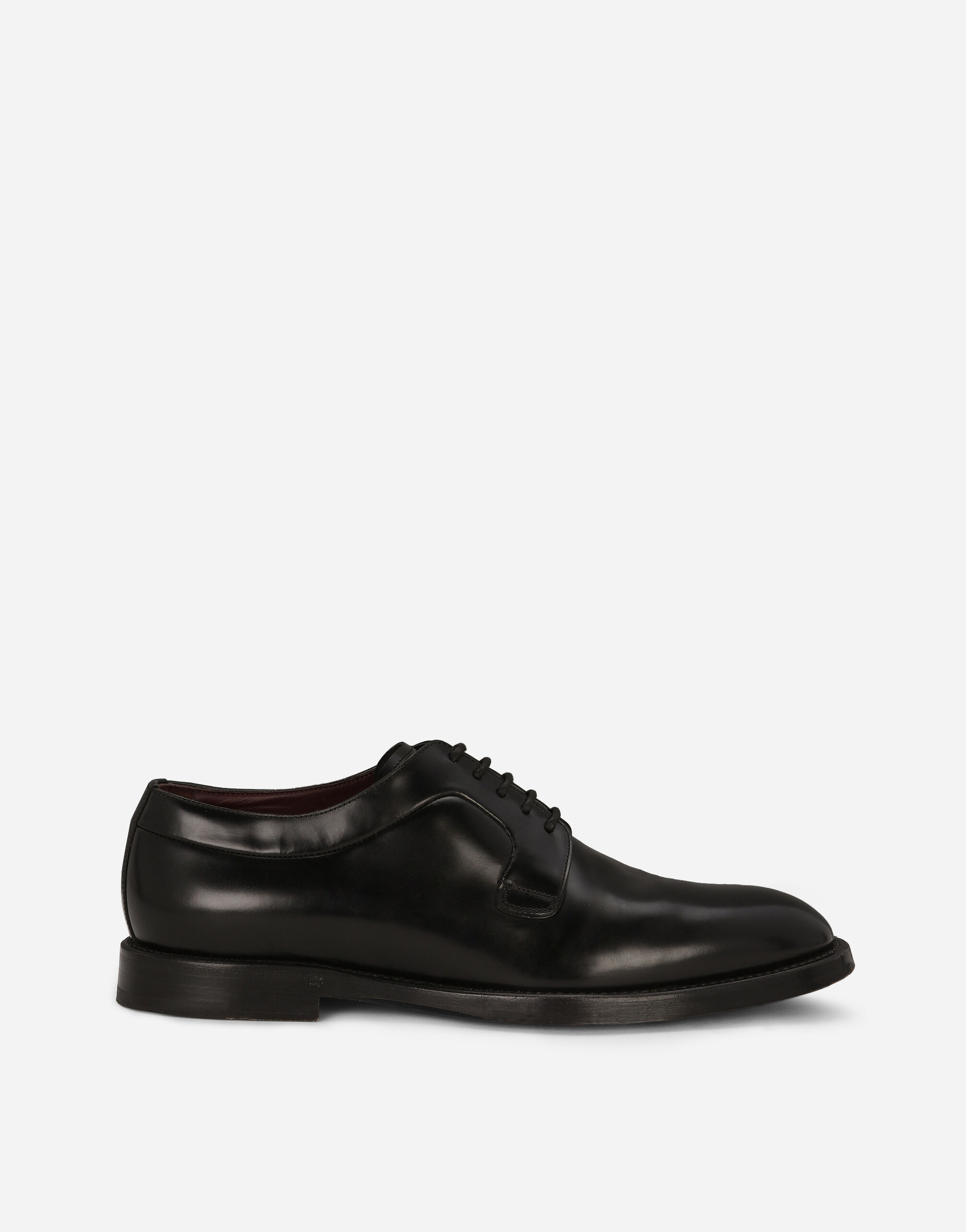 Brushed calfskin derby shoes in Black for Men Dolce Gabbana