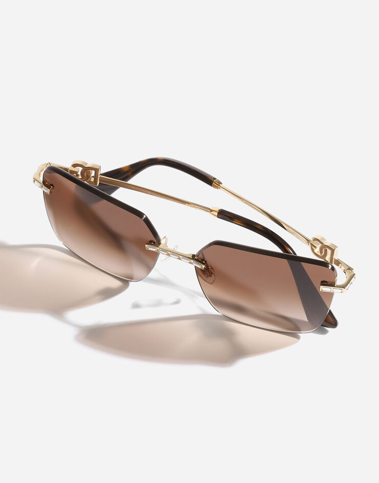 Dolce & Gabbana DG クリスタル サングラス Gold VG2332VM213