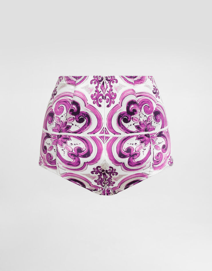 Dolce & Gabbana Majolica-print stretch satin briefs Multicolor O2A06TON08K