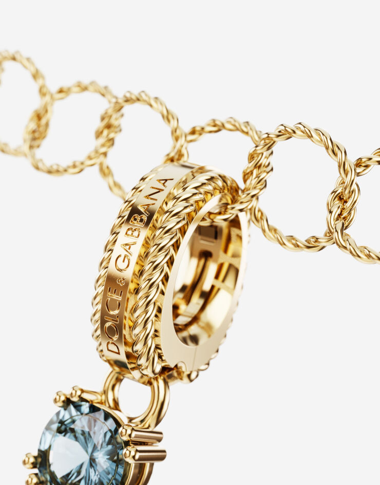 Dolce & Gabbana حِلية حرف L بألوان الطيف من ذهب أصفر عيار 18 قيراط مع أحجار كريمة متعددة الألوان ذهبي WANR1GWMIXL
