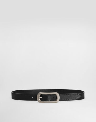 Dolce & Gabbana Tempesta calfskin belt Black BC4979A0161