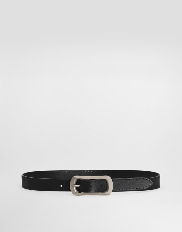 Dolce & Gabbana Tempesta calfskin belt Black BC4979A0161