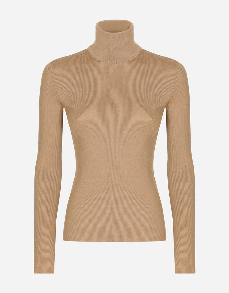 Dolce & Gabbana Cashmere turtle-neck sweater Beige FXL71TJAWW3