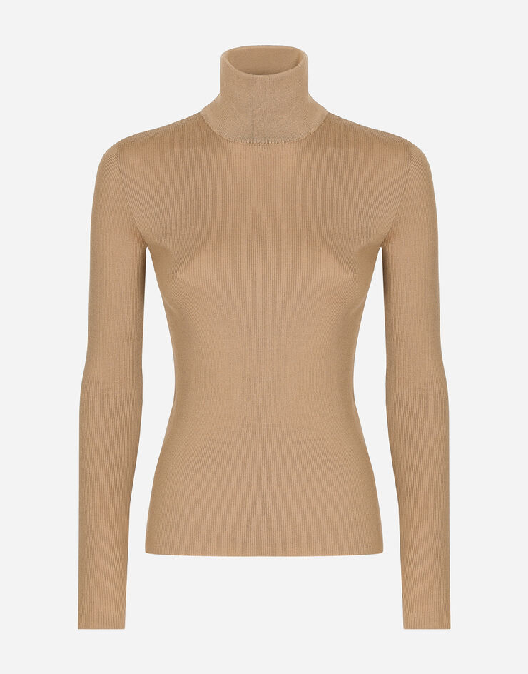 Dolce & Gabbana Rollkragenpullover aus Kaschmir Beige FXL71TJAWW3