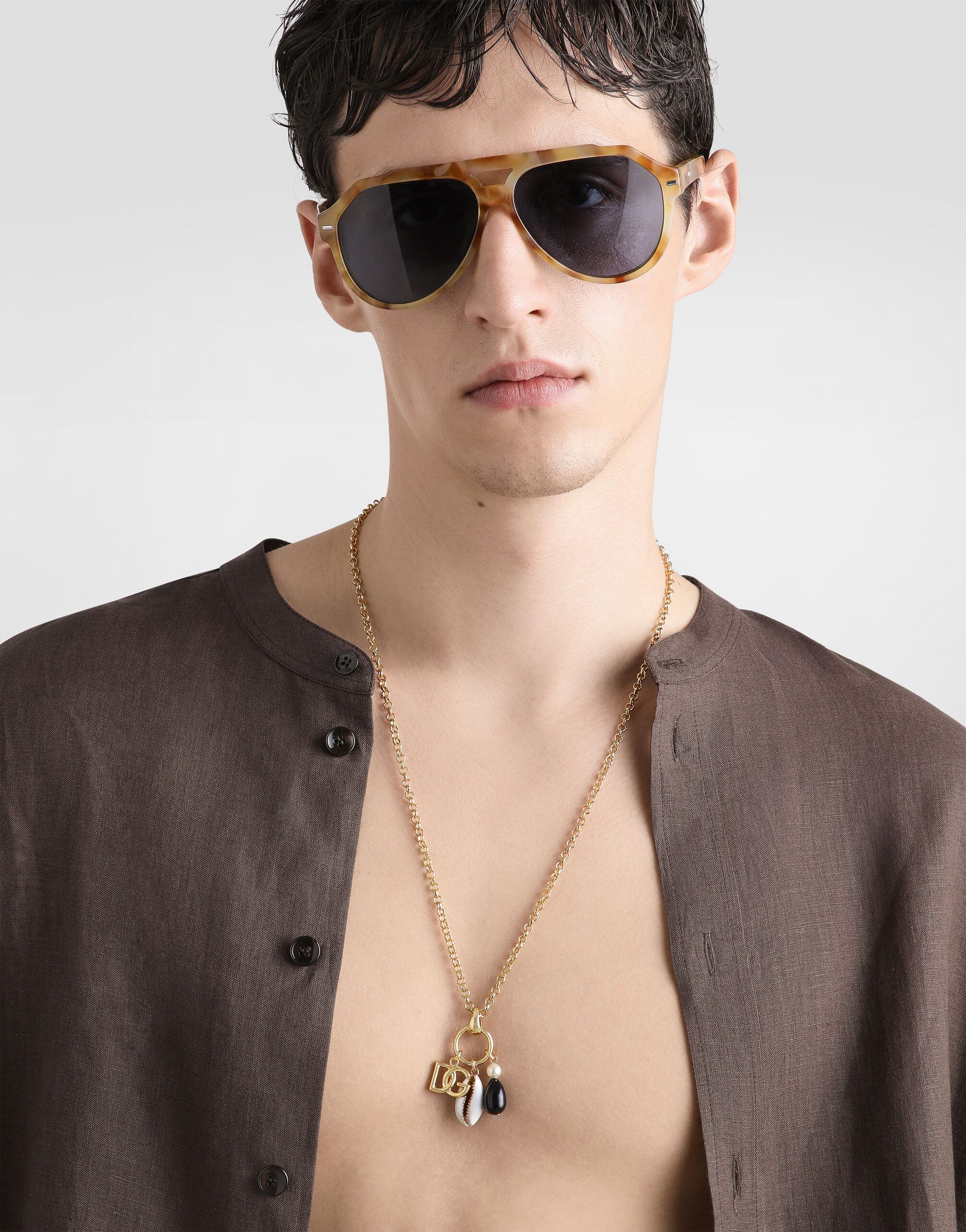 Goldのメンズ DGロゴ ネックレス | Dolce&Gabbana®