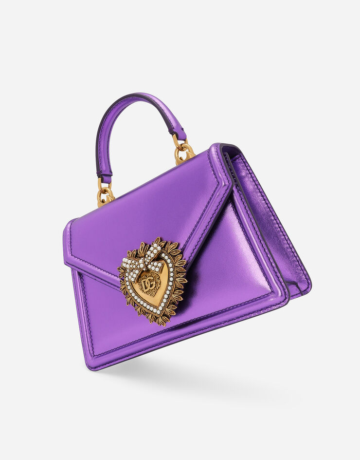 Dolce & Gabbana Bolso con asa superior Devotion pequeño Violeta BB6711A1016