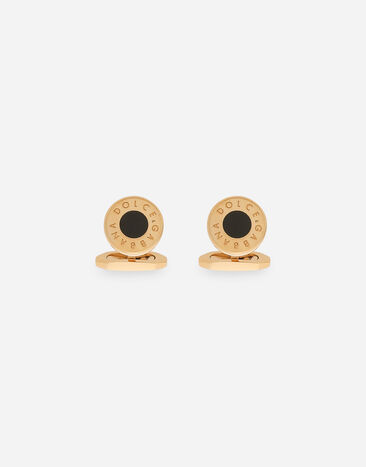 Dolce & Gabbana Runde Manschettenknöpfe Logo Gold WFQ5L2W1111