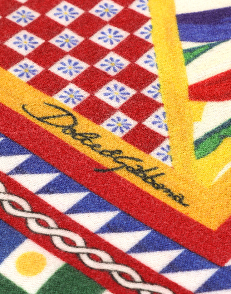 Dolce & Gabbana Silk and Wool Blanket Multicolor TCE012TCAB6