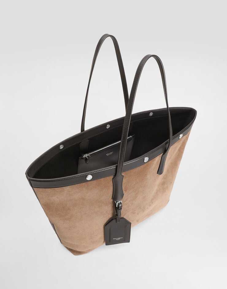 Dolce & Gabbana Atene split calfskin and leather shopping bag Multicolor BM7806AG069