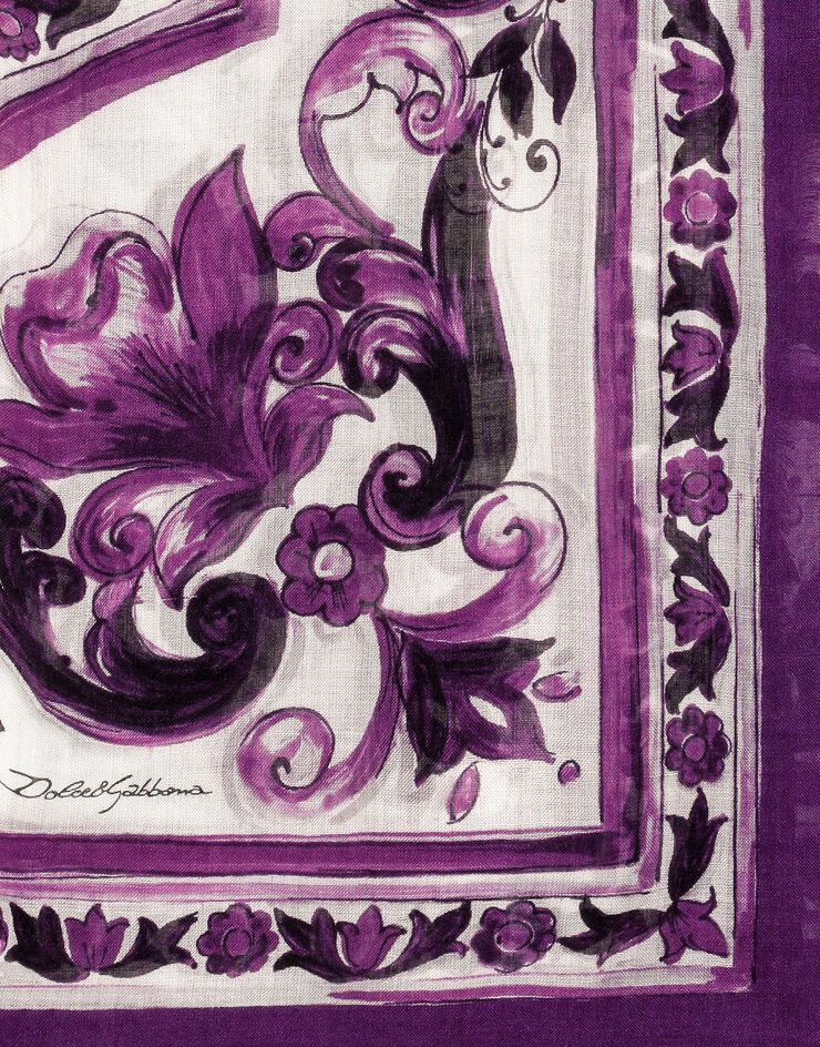Dolce & Gabbana Majolica-print cashmere and silk stole Print FS209AGDC6W