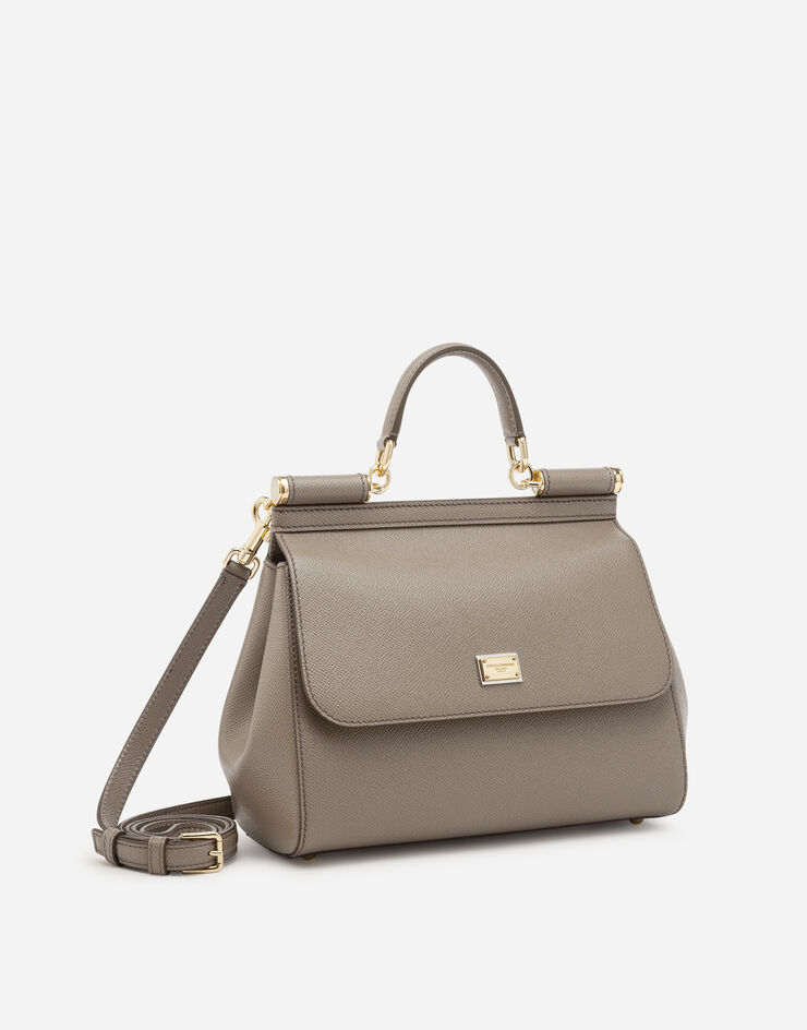 Dolce & Gabbana Sac à main Sicily grand format Gris BB6002A1001