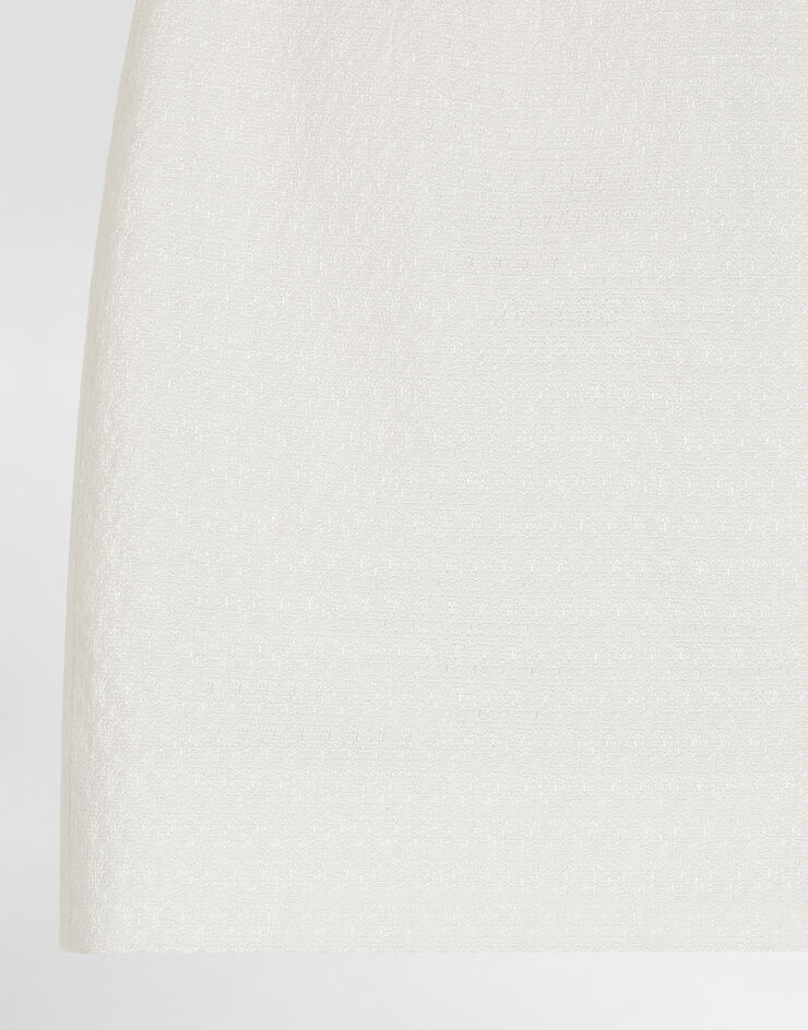 Dolce & Gabbana Miniskirt in fabric White F4DEUTFU9AU