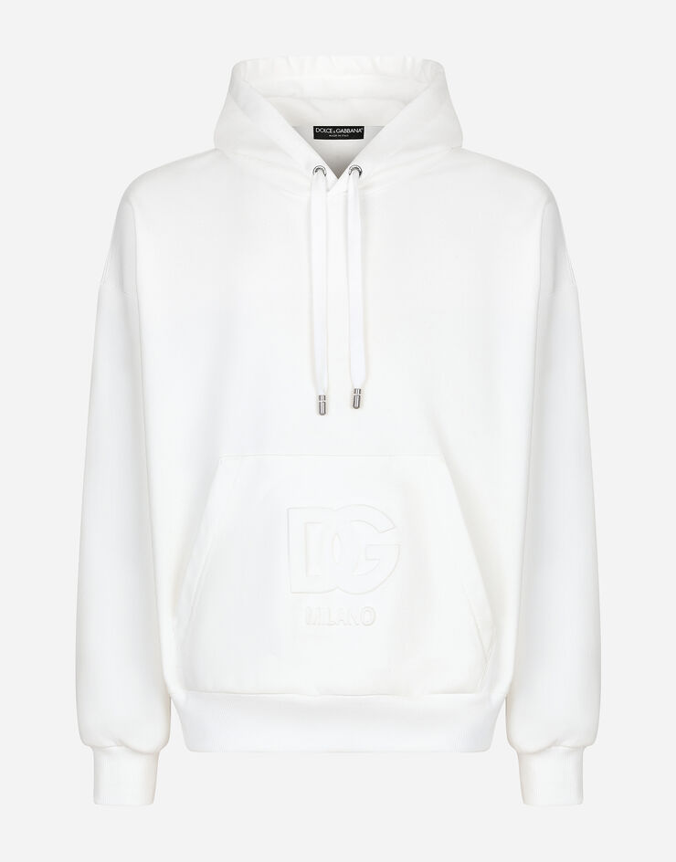 Dolce & Gabbana FELPA CON CAPPUCCIO White G9XI2ZHU7AL