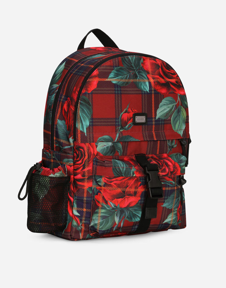 Dolce&Gabbana Printed nylon backpack Red EB0247AJ769