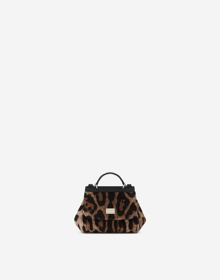 Dolce & Gabbana Sicily mini bag in leopard-print terrycloth Animal Print EB0003AM102