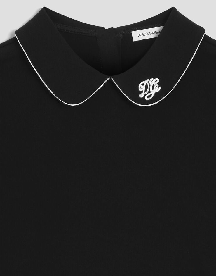 Dolce & Gabbana T-Shirt aus Interlock Dolce & Gabbana T-Shirt aus Interlock Black L5JTPIG7Q3G