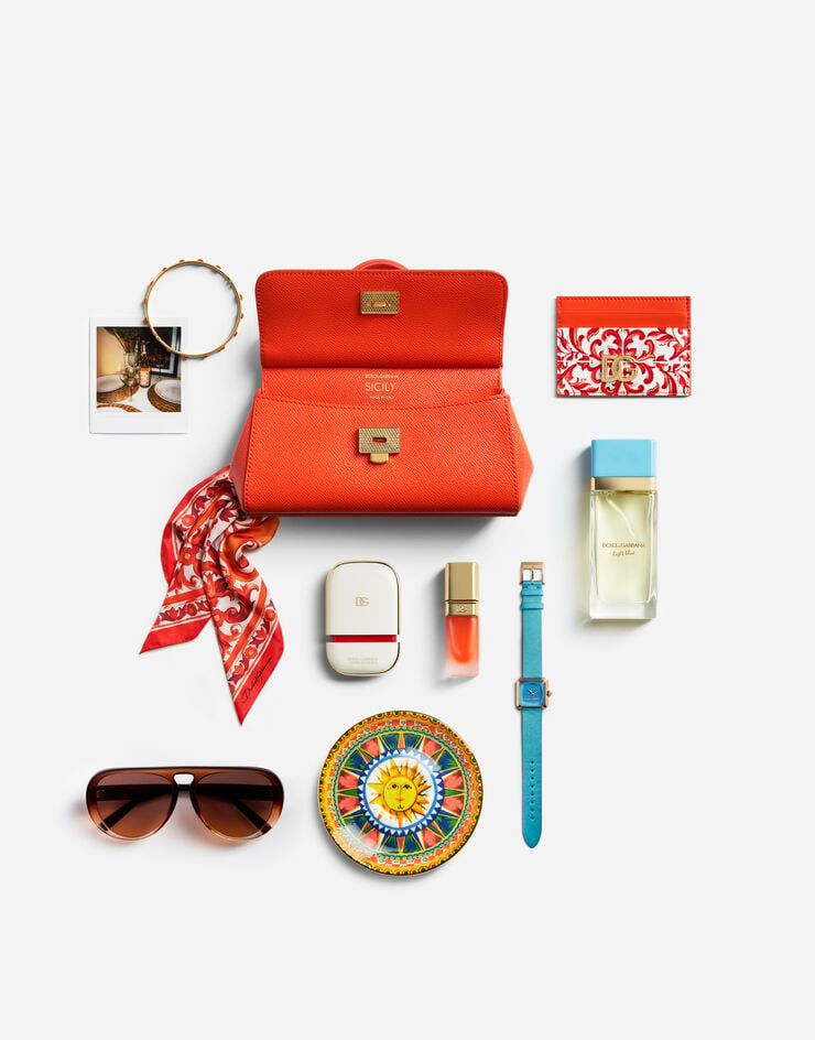 Dolce & Gabbana Mini Sicily handbag in calfskin Dolce & Gabbana Mini Sicily handbag in calfskin Orange BB7116B1001