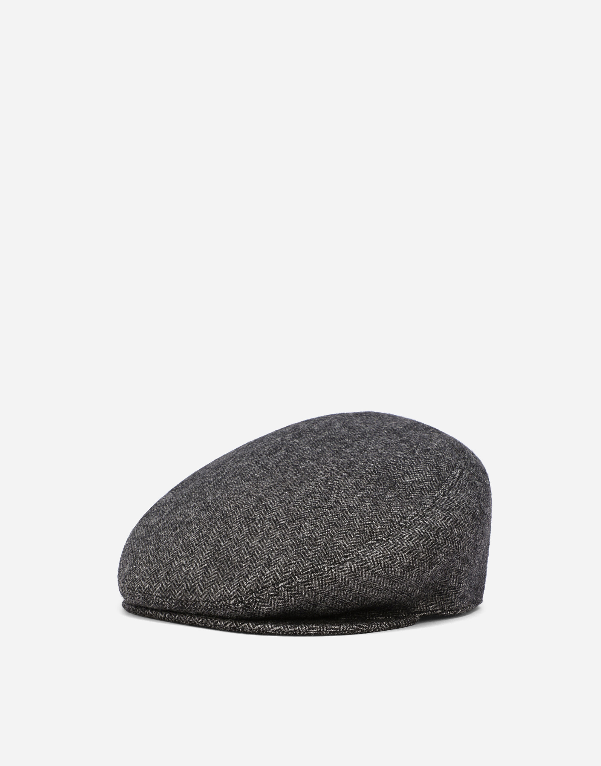 Herringbone wool blend flat cap in Multicolor for for Men