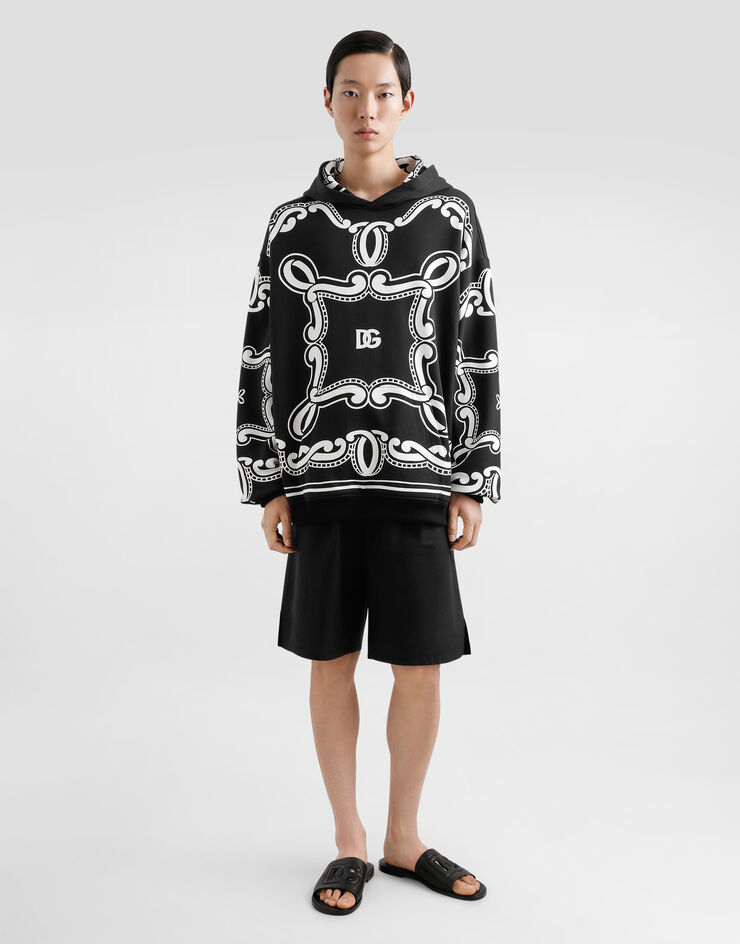Dolce & Gabbana バンダナプリント コットン フーディ  プリ G9BKTTII7FQ