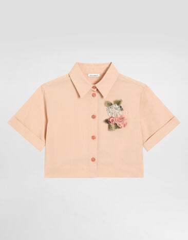 Dolce & Gabbana Cotton blend shirt Beige L56S51FUTDP
