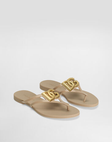 Dolce & Gabbana Sandalias de playa de goma con logotipo Multicolor CW2418AY817