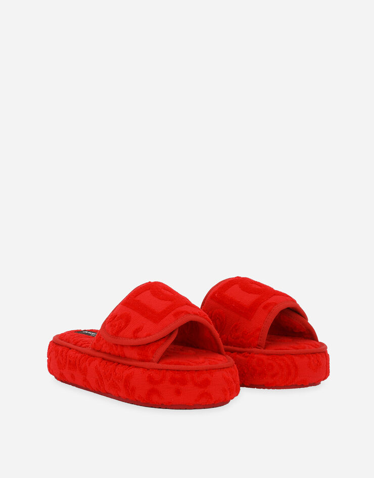 Dolce & Gabbana Terry Cotton Plateau Slippers Multicolor TCF011TCAGM