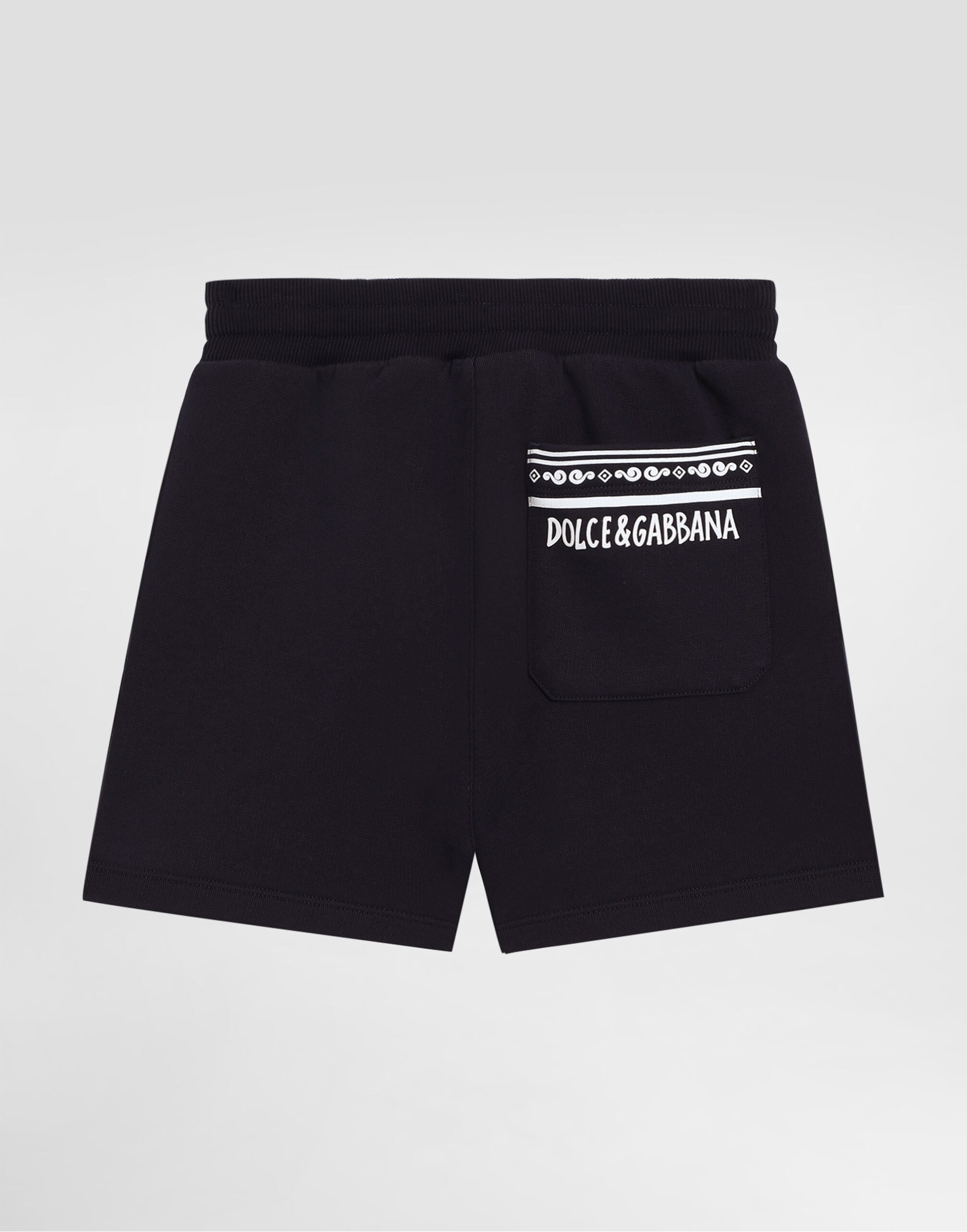 ブルーのメンズ Piqué shorts with DG logo | Dolce&Gabbana®