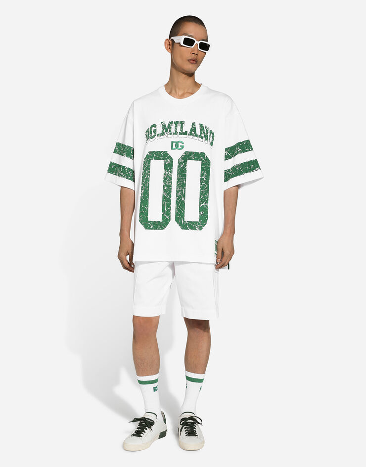 Dolce & Gabbana ロゴプリント コットン Tシャツ ホワイト G8RZ2ZG7NPB