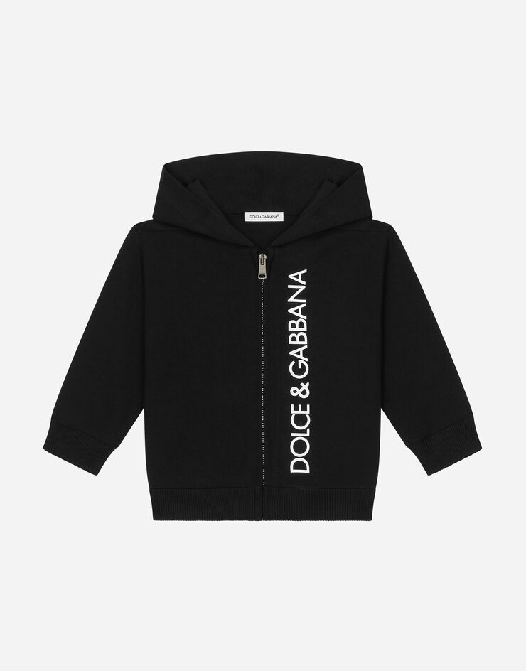DolceGabbanaSpa Hoodie with logo print Black L1JWITG7KU7