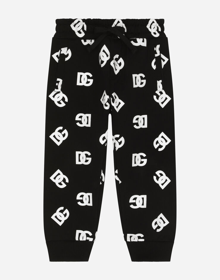 Dolce & Gabbana Jersey jogging pants with DG logo print Multicolor L4JPGJG7F5P