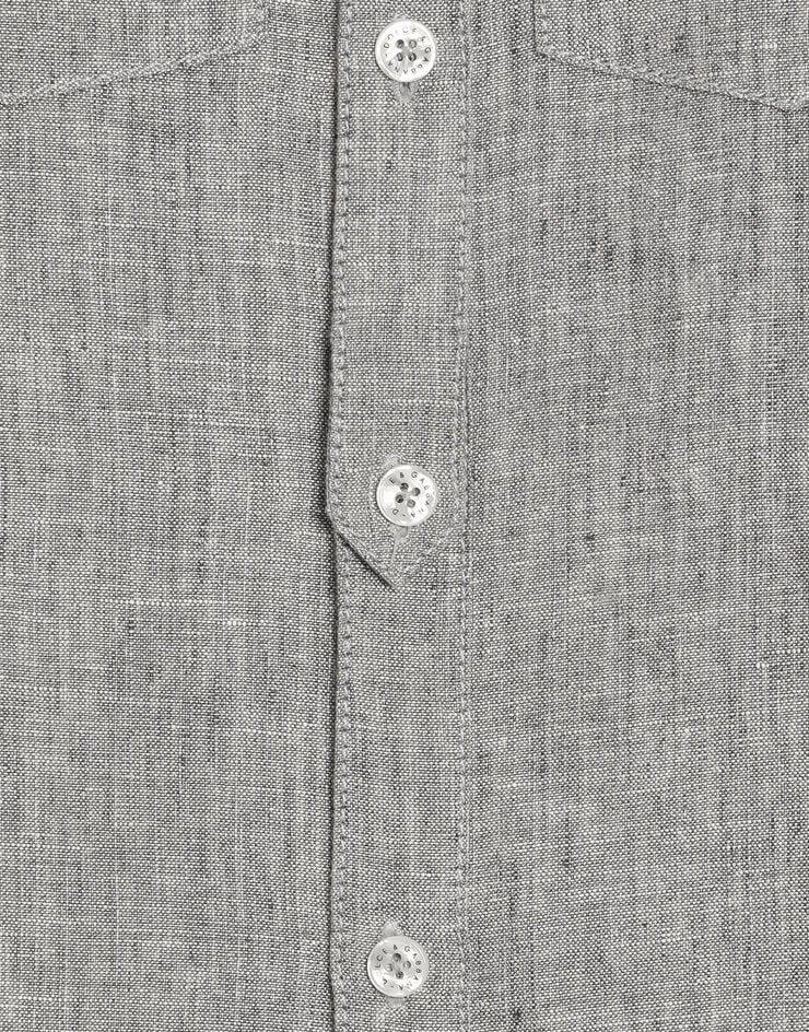 Dolce & Gabbana Camisa en tela de lino lavada Gris L44S43FU4MF
