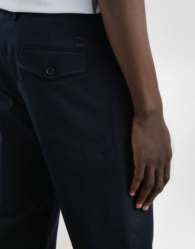 Dolce & Gabbana Cotton gabardine cargo trousers Blue GP13MZFUFNV