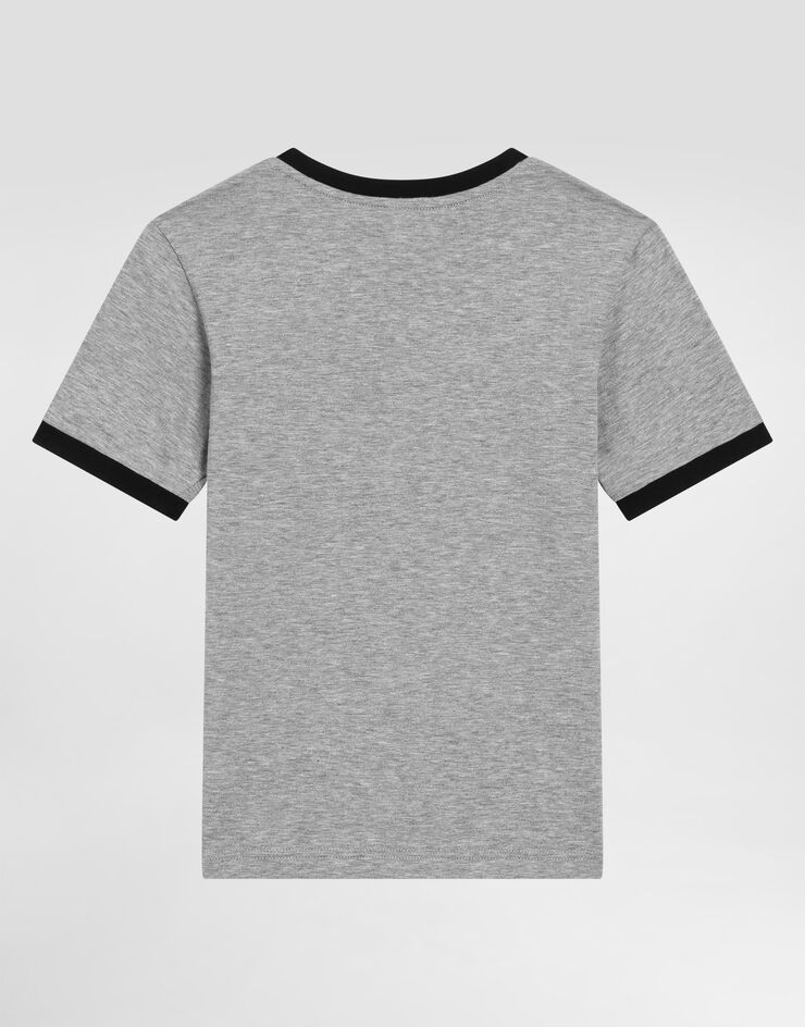 Dolce & Gabbana Jersey-T-Shirt Dolce&Gabbana-Print Grau L4JTIWG7PCE