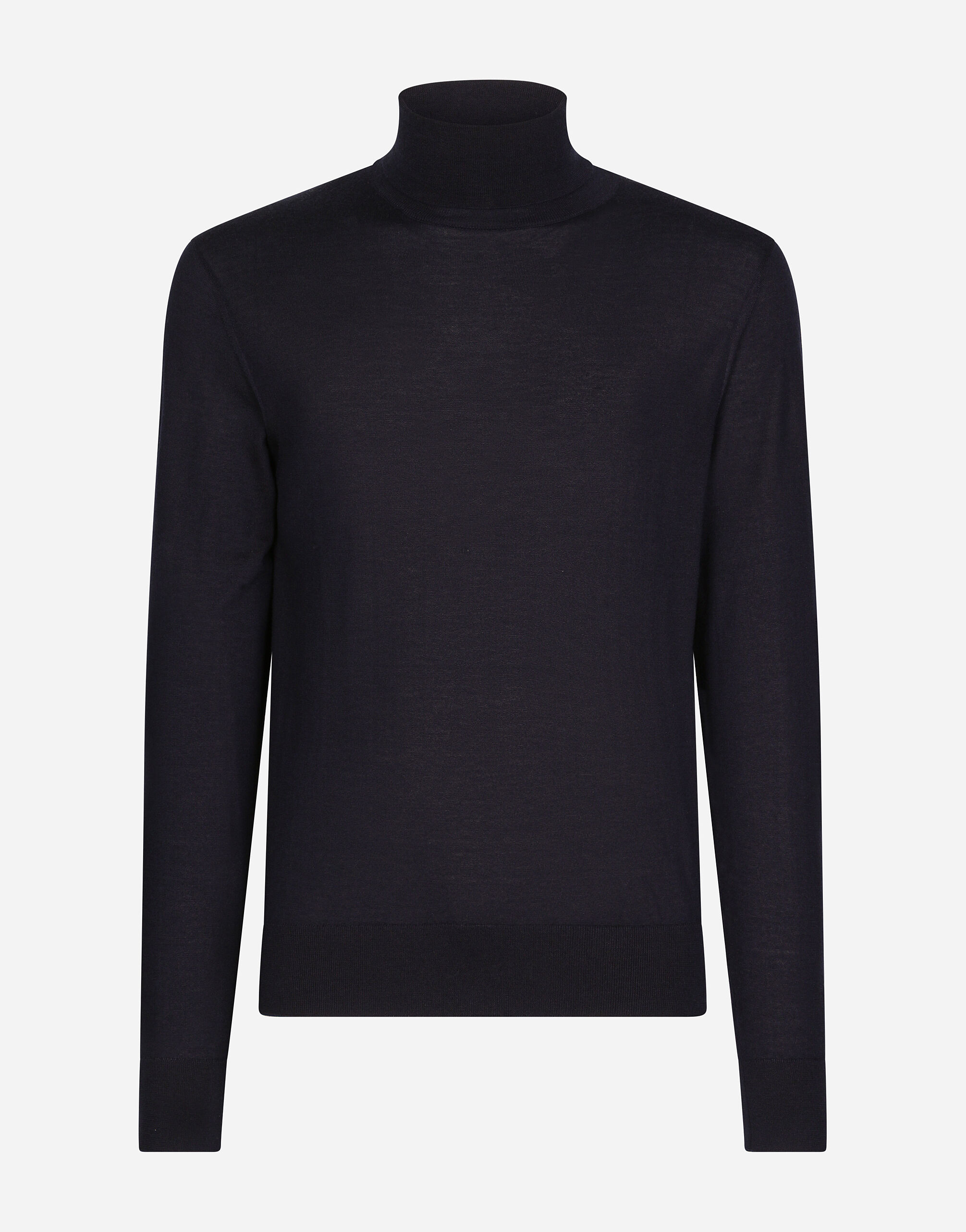 Cashmere and silk turtle neck sweater in Blue for Men Dolce Gabbana US