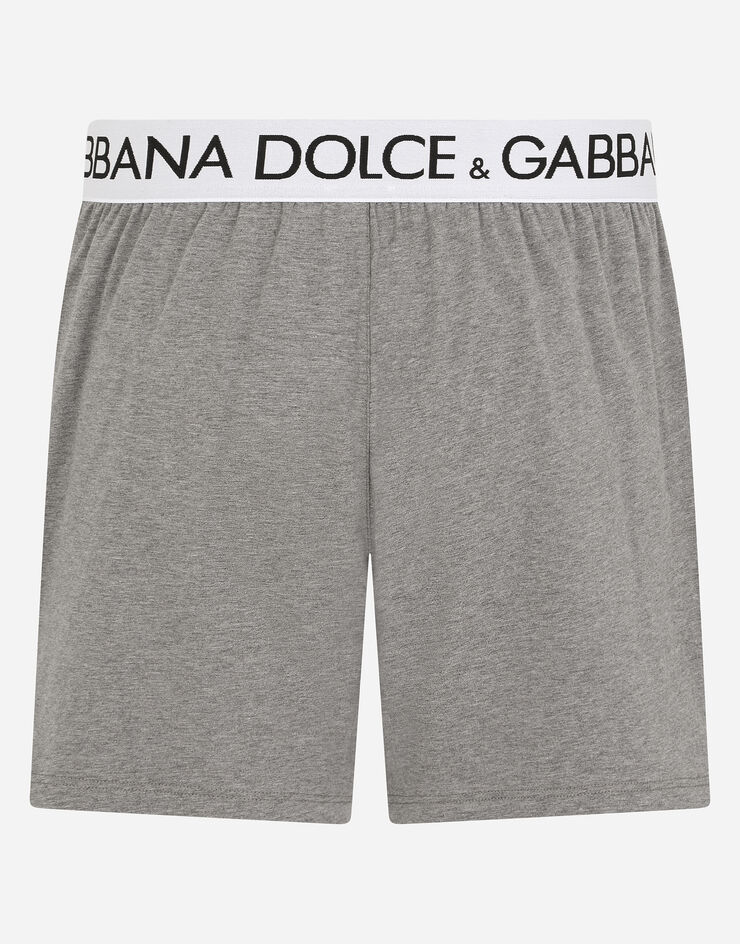 Dolce & Gabbana Шорты из биэластичного хлопка серый M4B99JOUAIG