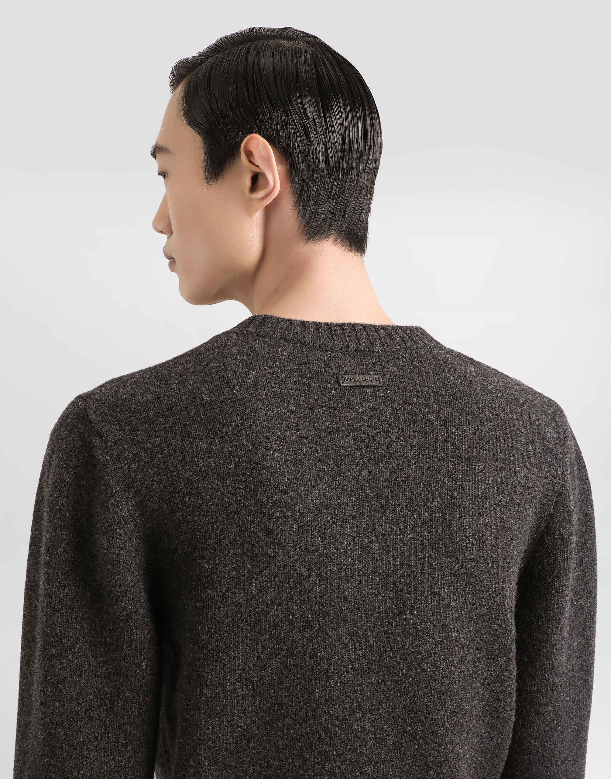 Wool pullover in Grey for Men | Dolce&Gabbana® US