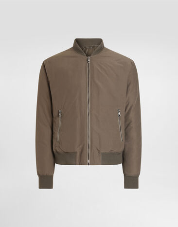 Dolce & Gabbana Padded canvas bomber jacket Multicolor G9CLUTFUS51