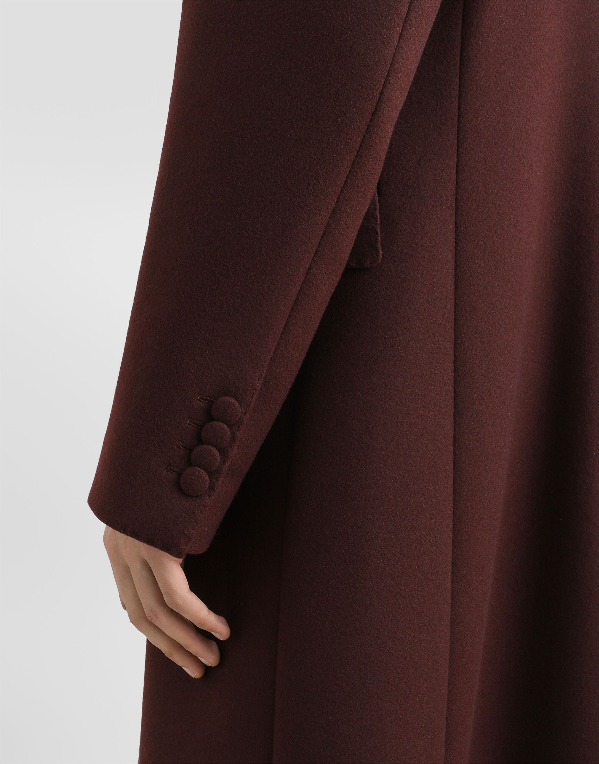 Single-breasted virgin wool blend coat - thumbnail 5