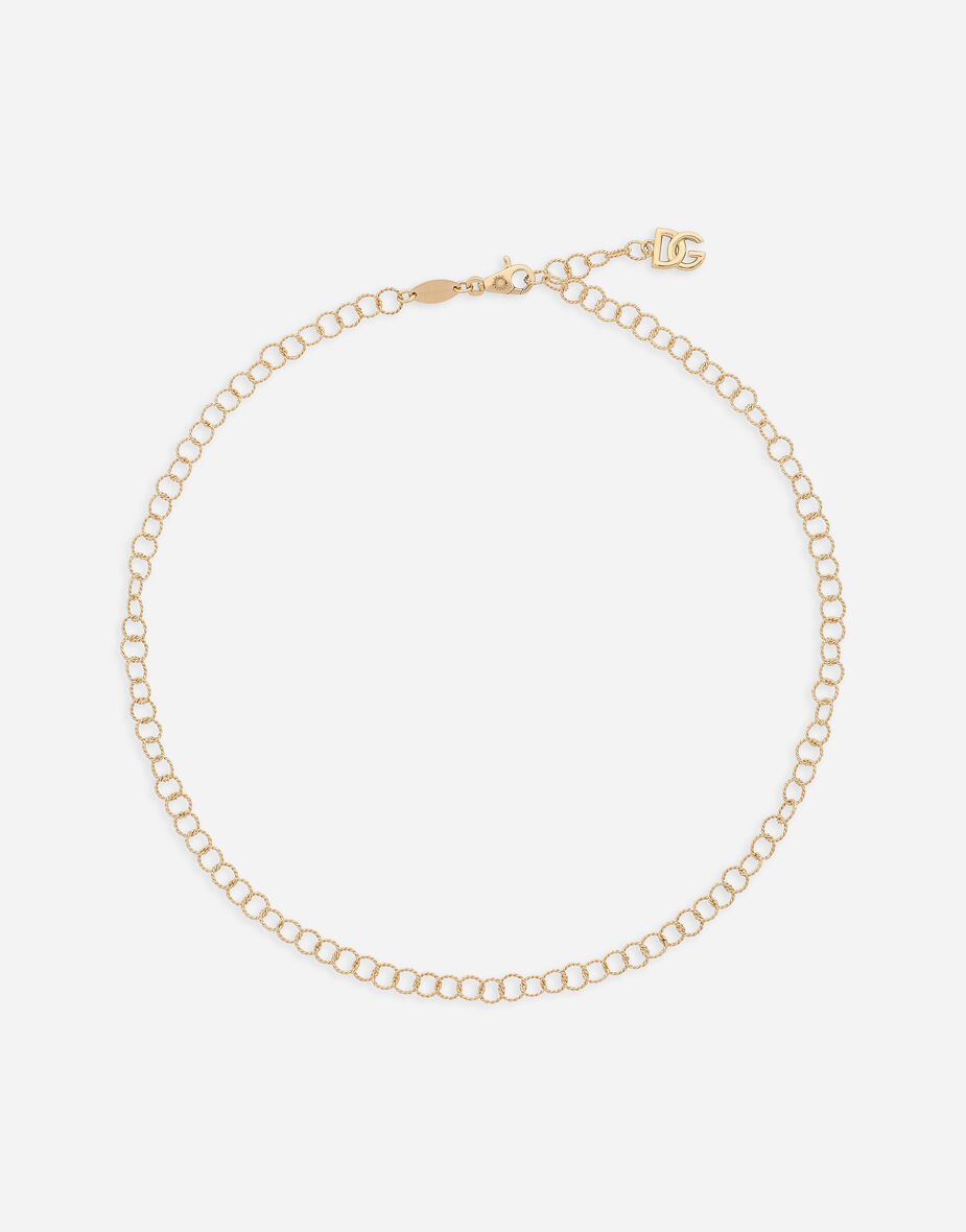 Lettering Chain Necklacetwisted wire in 18kt yellow gold in Gold for ...