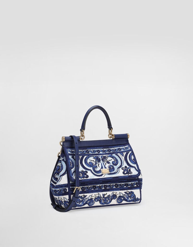 Dolce & Gabbana Medium Sicily handbag with Majolica embroidery Multicolor BB6003BW050