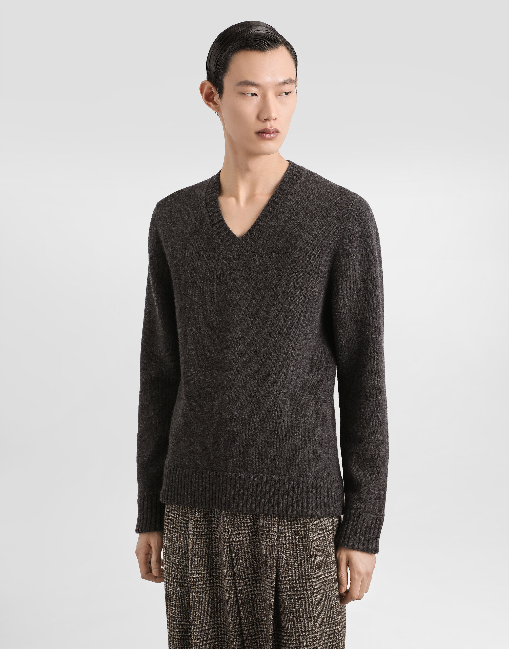 Wool pullover in Grey for Men | Dolce&Gabbana® US