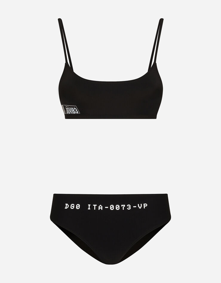 Dolce & Gabbana Bralette bikini with DGVIB3 print 블랙 O8C17JONP12