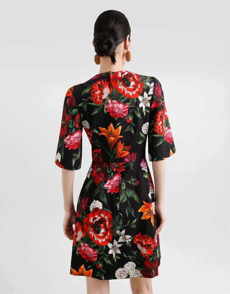 Dolce & Gabbana Flower-print crewneck dress Print F6TWTTFSRQT