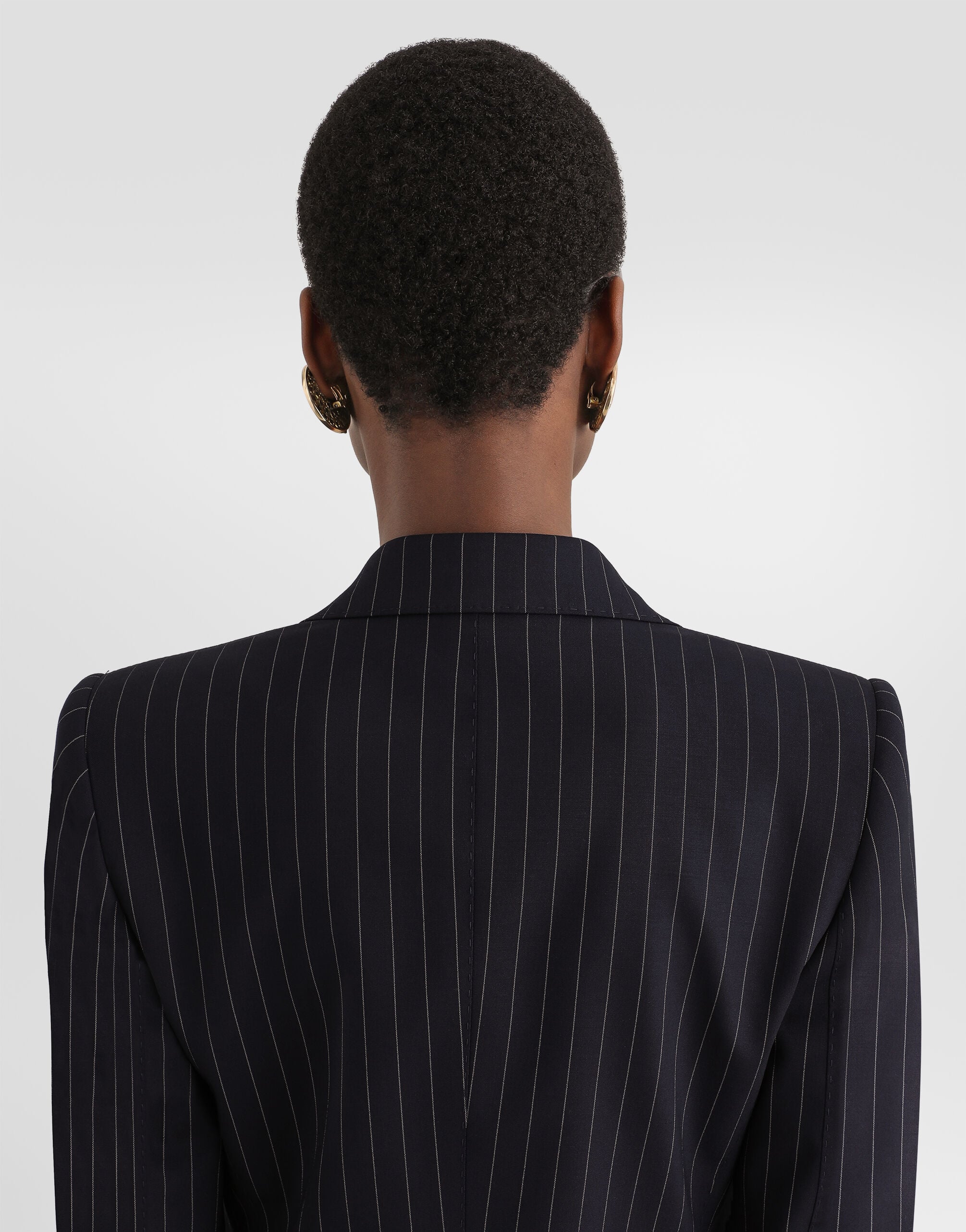 Turlington single-breasted jacket in pinstripe wool - thumbnail 5