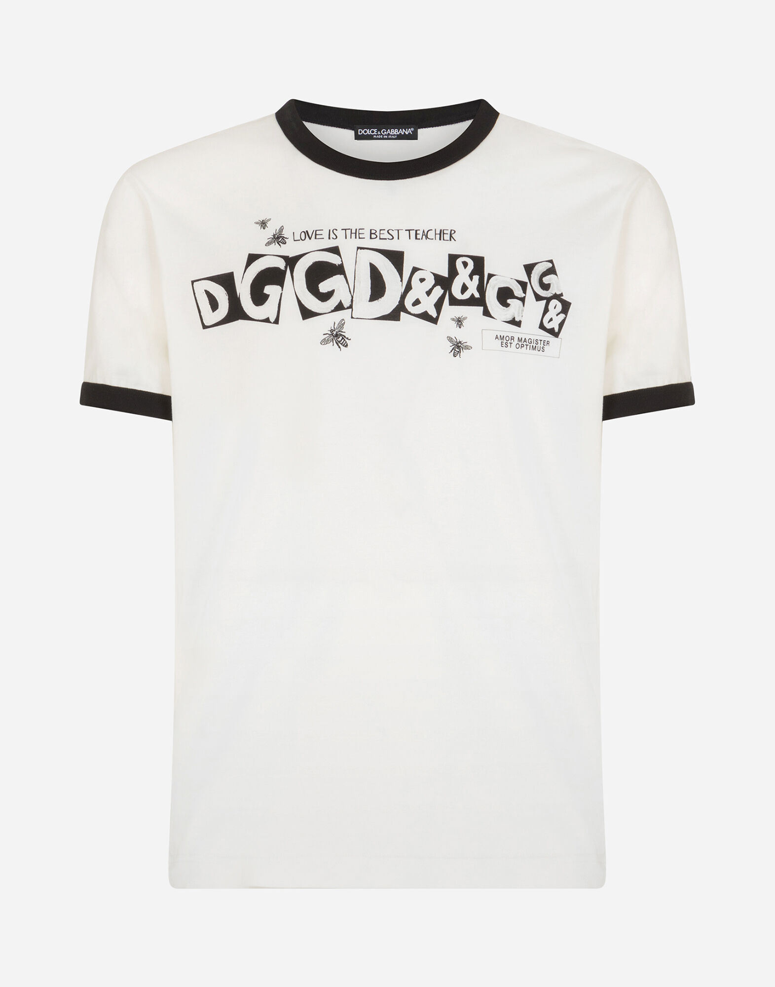 希少【Dolce E Gabbana】ロゴプリントコットンTシャツ Dolce & Gabbana ロゴプリントコットンTシャツ | Sendegaro US