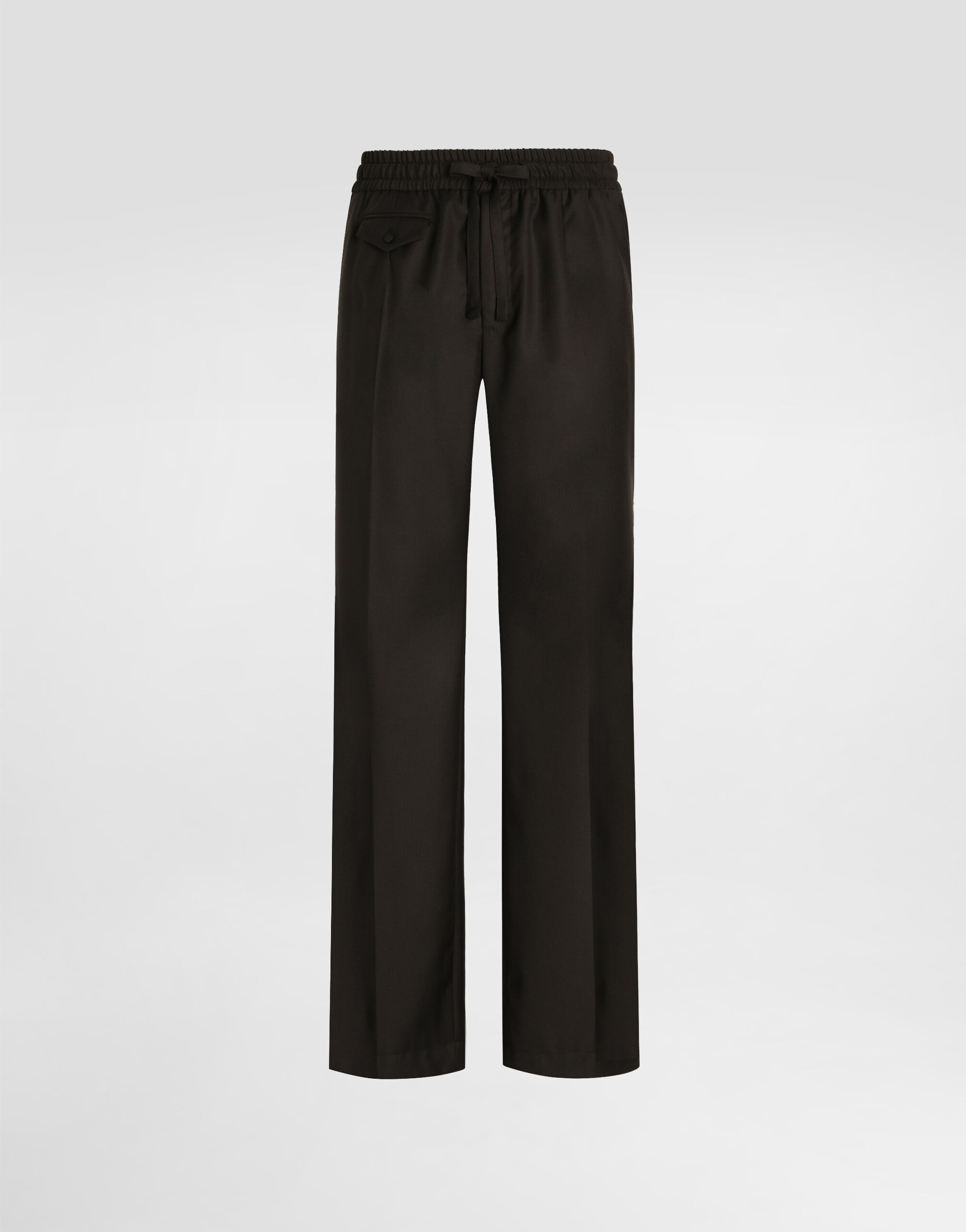 Wool twill jogging trousers in Black for Men | Dolce&Gabbana®