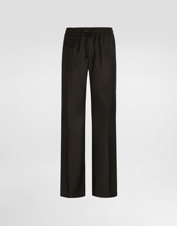 Dolce & Gabbana Jogginghose aus Wollköper Black GP1A3TFU269