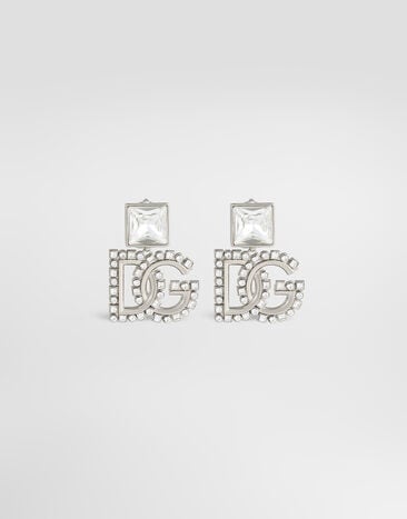 Dolce & Gabbana Rhinestone earrings with DG logo Dolce & Gabbana Rhinestone earrings with DG logo Silver WER2L1W1111