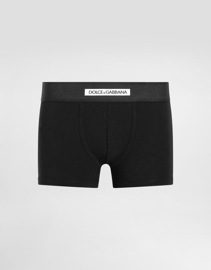 Dolce & Gabbana Two-way-stretch cotton jersey regular-fit boxers Black M4F37JOUAIG